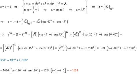 Ejemplos Resueltos F Rmula De Moivre Potencia De Un N Mero Complejo