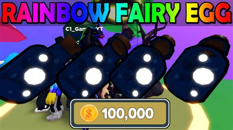 100000 Tokens Rainbow Only Fairy Egg In Clicker Simulator Roblox New