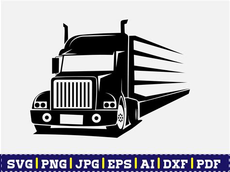 Semi Truck Svg Png Psd  Pdf File Types Diesel Vehicle 18 53 Off