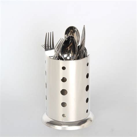 Stainless Steel Utensil Holder Kitchen Tools Drying Rack With Drain