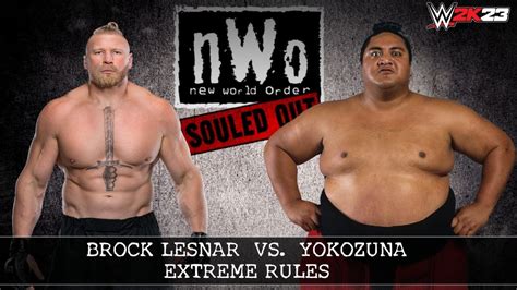 Full Match Brock Lesnar Vs Yokozuna Extreme Rules Nwo Wwe K