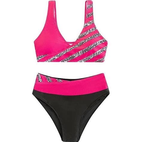 Maillot de Bain Femme Une Pièce Bikini Dentelle Set Push Up Elegant et