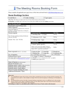 Fillable Online The Basics Of Booking Conference Rooms