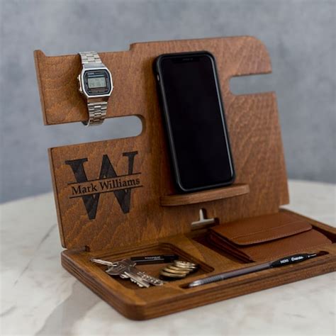 Wooden Docking Station Anniversary Ts For Men Ts For Etsy