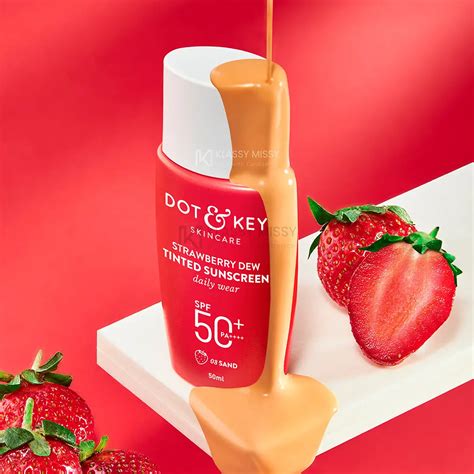 dot key strawberry dew tinted sunscreen spf  pa  sand
