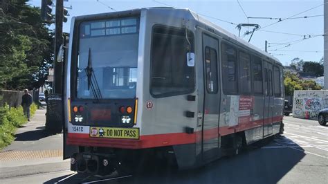 Sf Muni Breda Lrv On Route M Ocean View Car Train