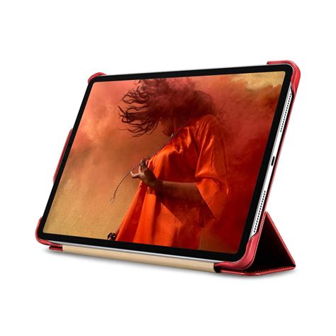 Skórzane Etui ICARER do iPad Pro 11 2020 czerwone RencaGSM pl