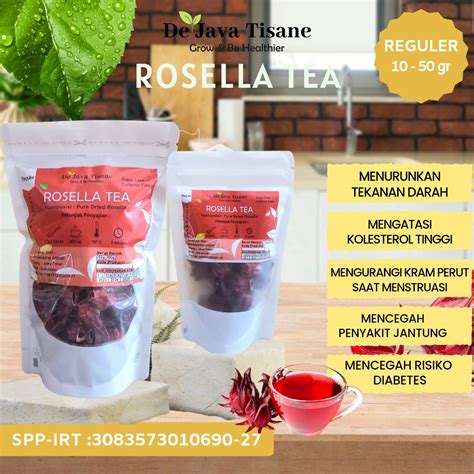 Jual Teh Bunga Rosella Merah Gr Red Rosella Tea Hibiscus Rosela