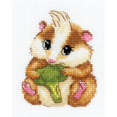 Kit broderie point de croix compté Hamster mignon Riolis