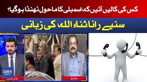 What Did Rana Sanaullah Say About Holding Assembly Session Live With