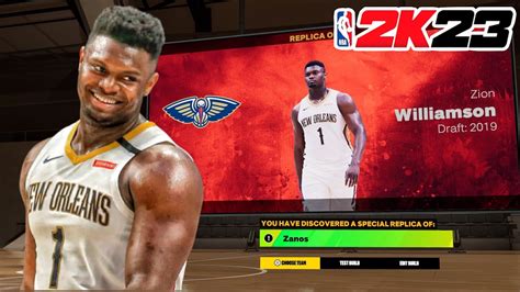 Official Zion Williamson Zanos Replica Build In Nba K Rare Easter