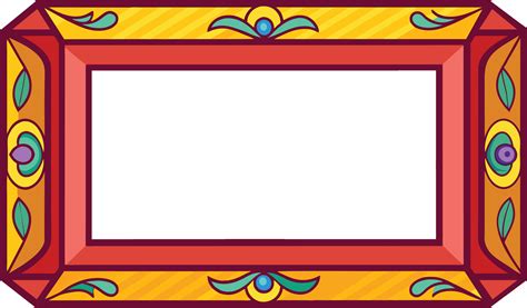 an ornate rectangle frame with a colorful border 44603767 Vector Art at ...