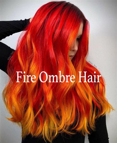 Red Orange Fire Ombre