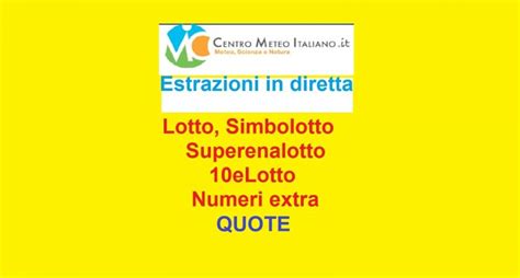 Estrazioni Lotto Superenalotto E Elotto Oggi Gioved Maggio