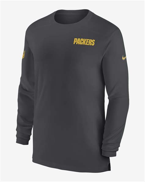 Green Bay Packers Sideline Coach Men's Nike Dri-FIT NFL Long-Sleeve Top ...