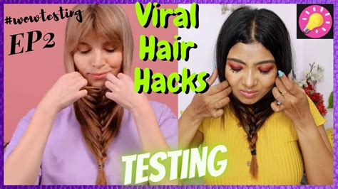 Trying Out 5 Min Craft Girly Hairstyle Viral Hacks Wowpooja Youtube