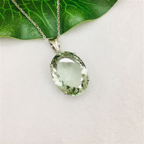 925 Sterling Silver Jewelry Natural Green Amethyst Prasiolite Etsy