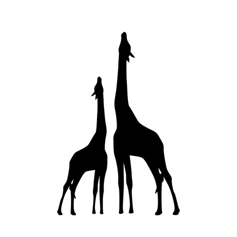 Vector silhouette of a giraffe. giraffe vector. giraffe vector ...