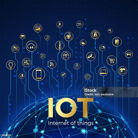 Konsep Iot Internet Of Things Koneksi Jaringan Global Memantau Dan