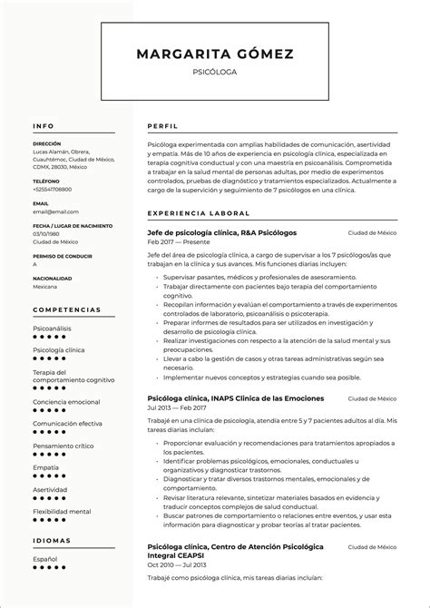 Ejemplos De Summary Para Resume En Espanol Resume Gallery