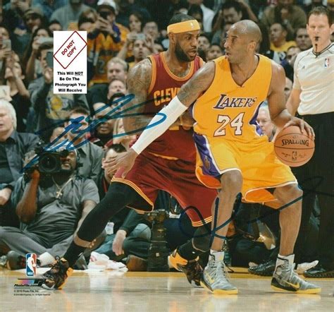 Kobe Bryant Lebron James Autograph Signed Photo HOF Lakers Etsy