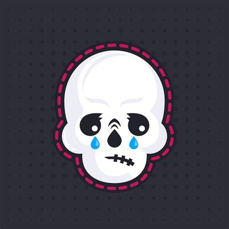 llorando calavera emoji 4806332 Vector en Vecteezy