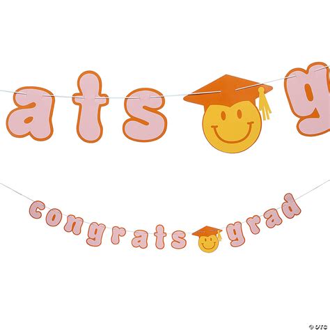 7 Ft X 7 Groovy Congrats Grad Ready To Hang Cardstock Garland