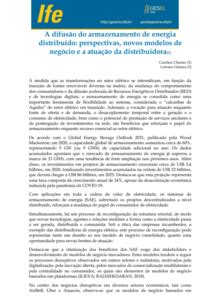 Artigo Gesel A Difus O Do Armazenamento De Energia Distribu Do