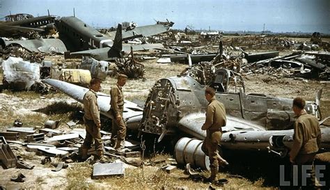 German Aircraft Scrap Heap Tunisia 1943 R Ww2