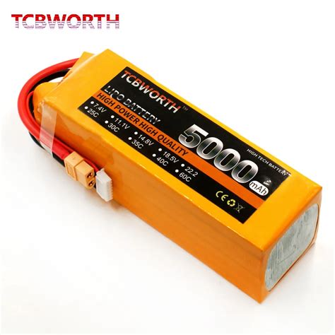 TCBWORTH RC LiPo Battery 6S 22 2V 5000mAh 35 70C For RC Airplane