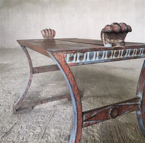 Folke Bensow Cast Iron And Solid Oak Bench For N Fverkvarns Bruk Sweden