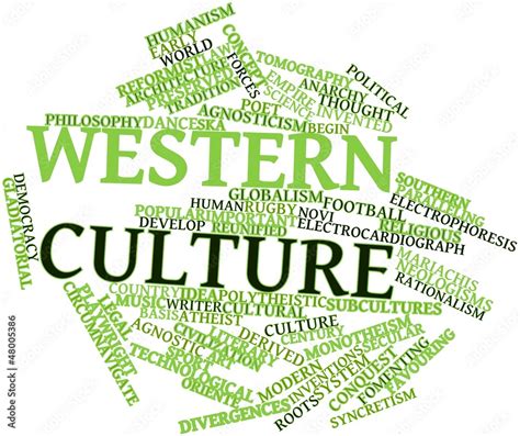 Word cloud for Western culture Stock Illustration | Adobe Stock