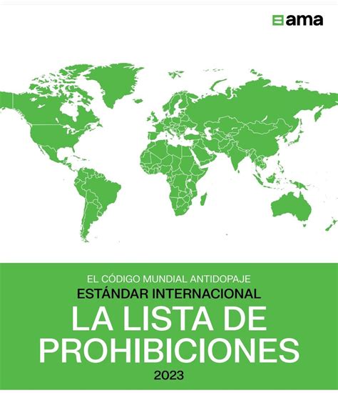 Lista De Prohibiciones Del Codigo Mundial Antidopaje World Anti