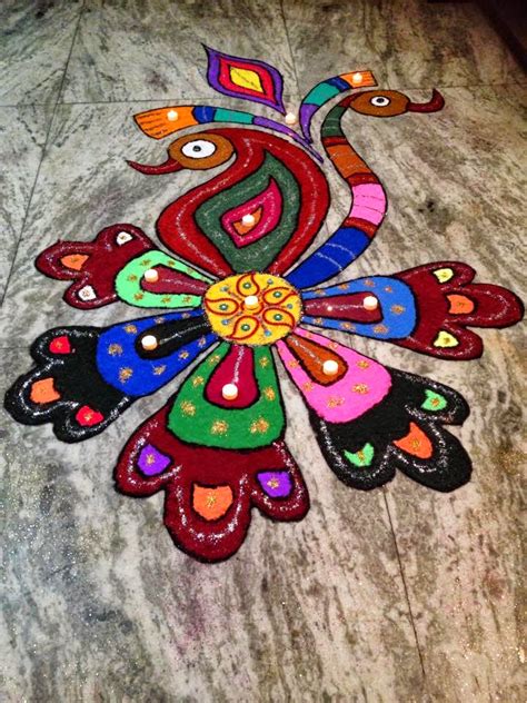 Peacock Rangoli Designs