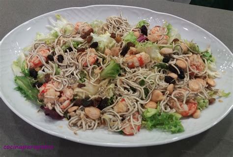 Cocina Para Patos Ensalada Templada De Gulas Y Gambones Clase Buffet