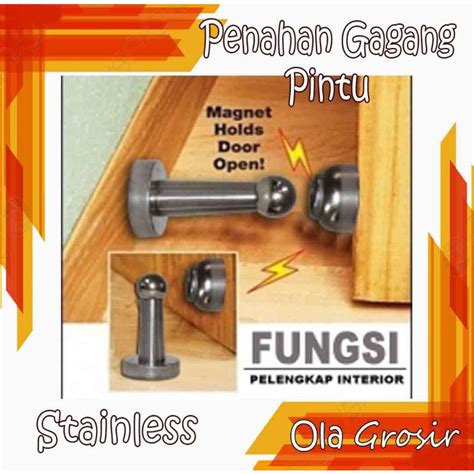 Jual Penahan Pintu Door Stop Bahan Stainless Steel Magnet Stoper Pintu