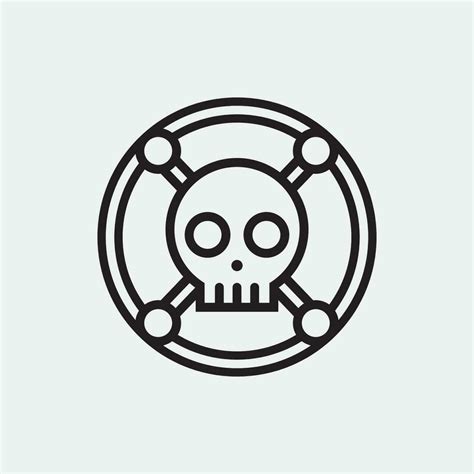 skull and bones icon logo design vector graphic illustration symbol ...