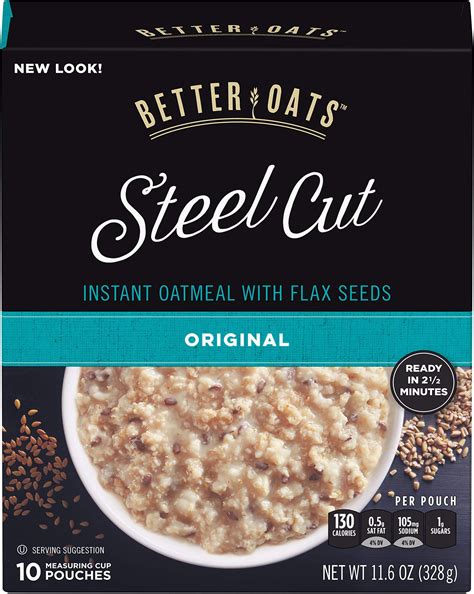 Amazon Better Oats Organic Bare Instant Multigrain Hot Cereal With Flax 8 Ct Box Grocery