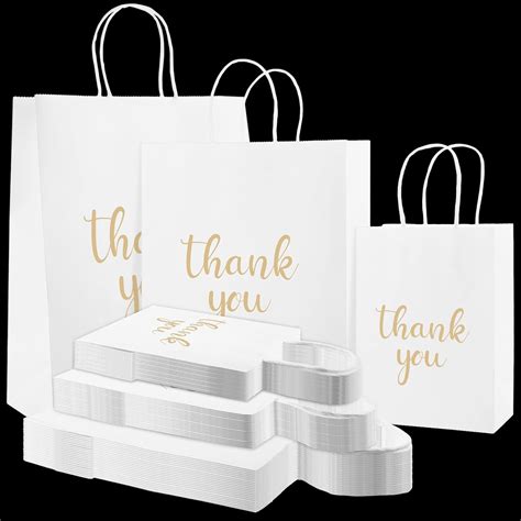 Amazon Yeaqee Pcs Thank You Gift Bags Bulk Kraft Paper Bags