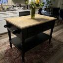 Darby Home Co Brookstonval Wide Kitchen Island With Solid Wood Top