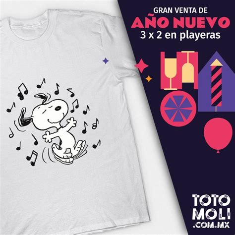 Playera Snoopy Bailando Aprovecha El 3x2 En Playeras Y Compra Para