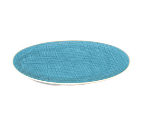 Bord Mesh 18 Cm Ovaal Aqua 22200