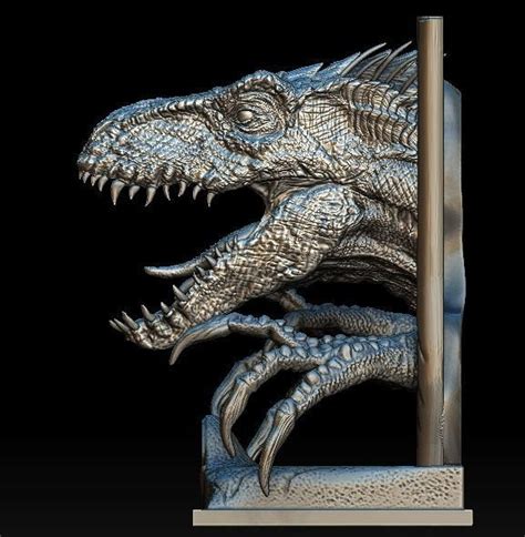 Indoraptor Jurassic World Head Bust Statue 3d Model Cgtrader