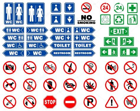 Set Of Signs And Warning Notices Stock Vector Image By Dmitrydesign