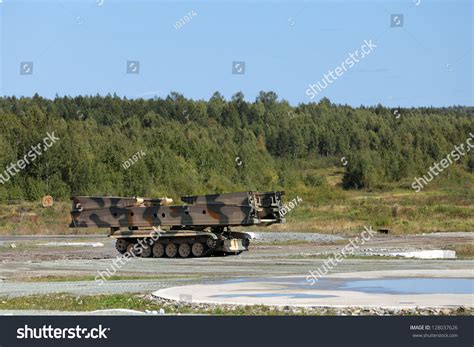 armoured vehiclelaunched bridge avlb military training stock photo