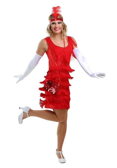 Red Flapper Fashion Dress Costume for Women