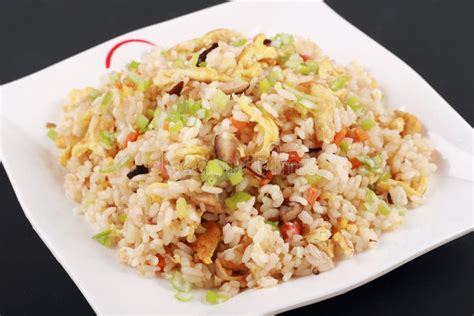 Arroz Frito Chino De Yangzhou Imagen De Archivo Imagen De Negro