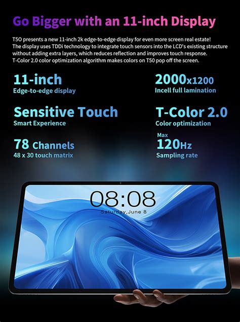 Teclast New T50 Tablet 1095inch 2k Display