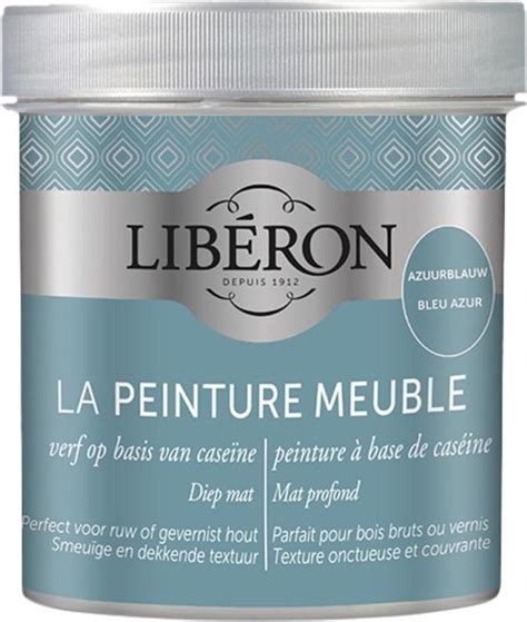 Libéron La peinture meuble À Base De Caséine 0 5L 12m² Bleu azur