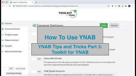 YNAB Tips And Tricks Part 3 Toolkit For YNAB Features And Reports